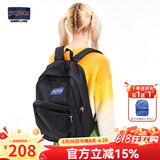 JANSPORT杰斯伯双肩包女学生旅行包26L旅行轻便透气书包男背包 4QUT008 爵士黑-侧边袋
