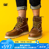 CAT卡特马丁靴工装靴子男鞋牛皮户外美式复古机车靴P721411M3EDC36 棕黄P721411 42