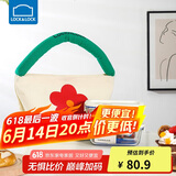 乐扣乐扣（LOCK&LOCK）清新玻璃保鲜盒微波饭盒三件套(630ml*2+便当包)LNG428S602白色