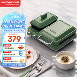 摩飞电器（Morphyrichards）早餐机电饼铛家用三明治机电饼档家庭用 多功能双区料理轻食机面包煎烤机蛋糕机 MR9086薄荷绿