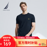 诺帝卡（NAUTICA）【单件直降】男装夏季款无忧搭休闲男女同款纯棉短袖T恤TE2101 4NV藏青 S