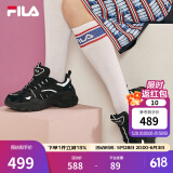 FILA斐乐SOFIA鱼刺鞋女鞋跑步鞋复古老爹鞋女增高鞋休闲鞋 黑-BK 40