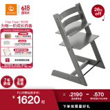 Stokke欧洲进口宝宝TT餐椅多功能儿童餐椅家用餐桌椅婴儿学坐椅成长椅 【推荐】风暴灰单椅