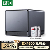 绿联 私有云DX4600 8T四盘位Nas网络存储个人云硬盘服务器相册备份文件同步 手机平板扩容适用iPhone16