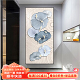 墨派（Mopai）入户玄关装饰画竖版轻奢走廊过道背景墙壁画现代简约免打孔 九鱼招财 80*160cm晶瓷+铝合金边框