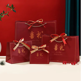 京唐礼物袋伴手礼大红色纸袋结婚回礼喜糖大号生日手提袋礼品袋子