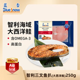 蓝雪 冷冻三文鱼扒250g 1-2块ASC认证大西洋鲑鱼轻食切段鱼类海鲜水产