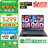 神舟（HASEE）战神S8D9/Z8D6 2025新品 旗舰AIPC酷睿标压i7/i9H 满性能4060/4070黑神话悟空电竞游戏笔记本电脑 S8D4 /i5/16G/512G/4060 支持独显直