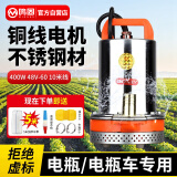 鸣固直流潜水泵高扬程井用农用家用大流量抽水泵 48-60V400W(10米线)