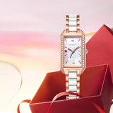 罗西尼手表 女士手表七夕情人节礼物新款超薄时尚镶钻防水石英手表 【送礼专属】白面女表【钻链】