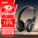 宏碁（acer）OHR300头戴式蓝牙耳机无线降噪耳麦电脑游戏运动音乐耳机超长待机适用于苹果华为小米黑色