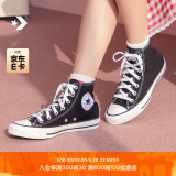 匡威（Converse）官方All Star经典帆布男女高帮休闲运动鞋黑色101010 101010/黑色 35