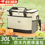 莱沛诗保温袋保温箱保温包野餐篮保温袋手提保温包户外保温箱露营保温箱 米黄色大号30L 【38*24*28cm】