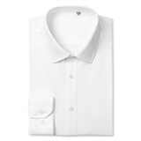 凡客诚品（VANCL）纯色商务正装男士免烫棉质休闲上衣白衬衣 长-白色 38