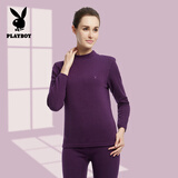 花花公子保暖内衣女加绒护颈中高领保暖套装女2026新年本命年马年紫色L