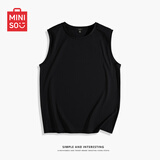 名创优品（MINISO）背心男夏季新款冰丝透气网眼坎肩户外运动防紫外线汗衫 黑 L