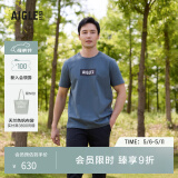 AIGLE艾高短袖T恤春夏经典款男士户外UPF40+DFT速干 炭灰 AW104 L