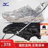 美津浓（MIZUNO）【RACER S】软底轻便运动跑步鞋男女同款缓震透气休闲慢跑鞋 18/脏脏银 37 (235mm)