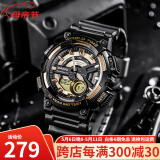卡西欧（CASIO） 手表 防水黑金太男表 多功能夜光双显电子表 运动学生手表 AEQ-110BW-9A十年电力+百米防水