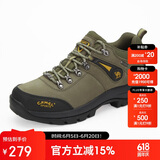 骆驼（CAMEL）户外登山鞋男 耐磨徒步鞋牛皮户外鞋 A63202a6015 军绿 40