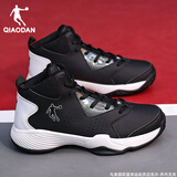 乔丹篮球鞋男鞋秋冬季皮面轻便减震防滑耐磨运动鞋青少年潮流球鞋男 134黑色/白色 45