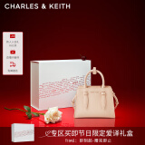 CHARLES&KEITH插带兔耳托特包手提斜挎包婚包包女包生日520礼物CK2-50781362 Nude肉色 M