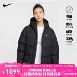 耐克NIKE运动羽绒服女短款保暖DWNFL METRO秋冬外套FZ5929-010黑S