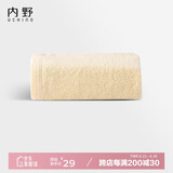 内野（UCHINO）纯棉毛巾速干洗脸巾运动汗巾干发巾擦手热敷毛巾素色缎边黄色