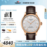 天梭（TISSOT）【毕业礼物】力洛克系列男表1853经典自动机械表瑞士手表送男友 镀金皮带T006.407.36.033.00