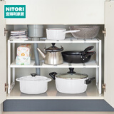 NITORI宜得利家居 家用餐具置物架水槽下方可伸缩收纳架置物收纳架 白色1（宽约30CM）