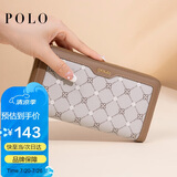POLO手包女士钱包女长款卡包手拿包女多卡位钱夹印花女包生日礼物