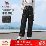 骆驼（CAMEL）休闲户外登山裤女防泼水直筒工装裤 J24CA6L6646 幻影黑 M