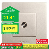 公牛墙壁插座G07系列一位电视插座86型墙壁开关G07T103(U6)香槟金暗装