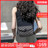 viney斜挎包包女包洋气胸包品牌单肩帆布包生日礼物送女友老婆 【极夜黑】实用高级感轻奢饺子包腰包
