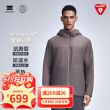 天石鹅铠甲Primaloft金标P棉棉服男士连帽春秋季户外运动夹克外套G435 海岸灰色 连帽60g/㎡ XL （180/100A）
