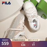 斐乐（FILA）斑斓鞋ROSETTA女鞋板鞋新款面包厚底鞋复古休闲鞋 奶白/浅粉-GP 36.5