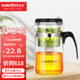 金灶（KAMJOVE）玻璃茶壶 按压式飘逸杯 茶水壶玻璃茶具 茶水分离杯泡茶器泡茶壶 TP-120/200ml容量