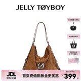 JellyToyboy包包女包JTB漫游包春夏新款小众斜挎单肩包通勤托特包 棕色