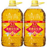 鲁花 食用油 香飘万家5S物理压榨一级花生油6.09L*2套装
