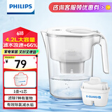 飞利浦（PHILIPS）净水壶滤水壶过滤水壶净水器滤水器过滤器滤芯 AWP2814白色【4.2L】一芯装