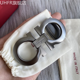 UHFR官方适配原版菲拉腰带格慕扣头8打孔皮带扣头3.43.5纯铜平滑扣 格慕拉丝枪色
