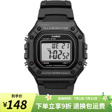 卡西欧（CASIO） 手表 复古小方块 运动夜光学生表 ins潮流男表 考试表 W-218H-1A