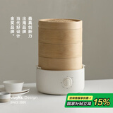olayks立时 竹木蒸笼蒸锅 竹笼电蒸锅  竹云香早餐机速热家用包子电蒸锅多用途锅3层 家电国家补贴