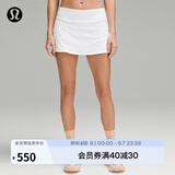 lululemon丨Pace Rival 女士运动中腰短裙 速干芯吸 LW8A84R 白色 XS /4
