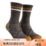 静星美丽诺羊毛袜户外滑雪登山徒步袜爬山男女中筒秋冬加厚保暖袜 钛灰白 M（适合38-41码）