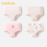 巴拉巴拉童装儿童内裤平角四角短裤女童大童防走光宝宝四条装亲肤舒适可爱