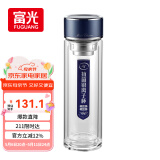 富光抗菌玻璃杯 双层高硼硅泡茶杯子 茶水分离杯 水杯男女母亲节礼物