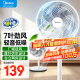 美的（Midea） 电风扇 家用风扇7叶落地扇立式轻音节能大风量电扇台扇迷你扇台立两用转页扇 【国家补贴丨7叶劲风 百万单品】 SAF30AC 家用落地扇
