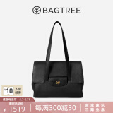 BAGTREE【明星同款】包包树海豚包轻奢品牌托特包大容量女士通勤女生包 大号-黑色 能装14寸MacBook 520母亲节生日礼物送女神