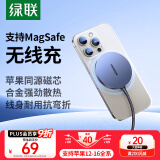 绿联适用苹果无线充电器MagSafe磁吸快充iPhone16/15/14/13/12ProMax/PLUS苹果手机耳机安卓桌面充电板